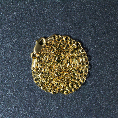 2.3mm 14k Yellow Gold Diamond Cut Cable Link Chain by Bids.com