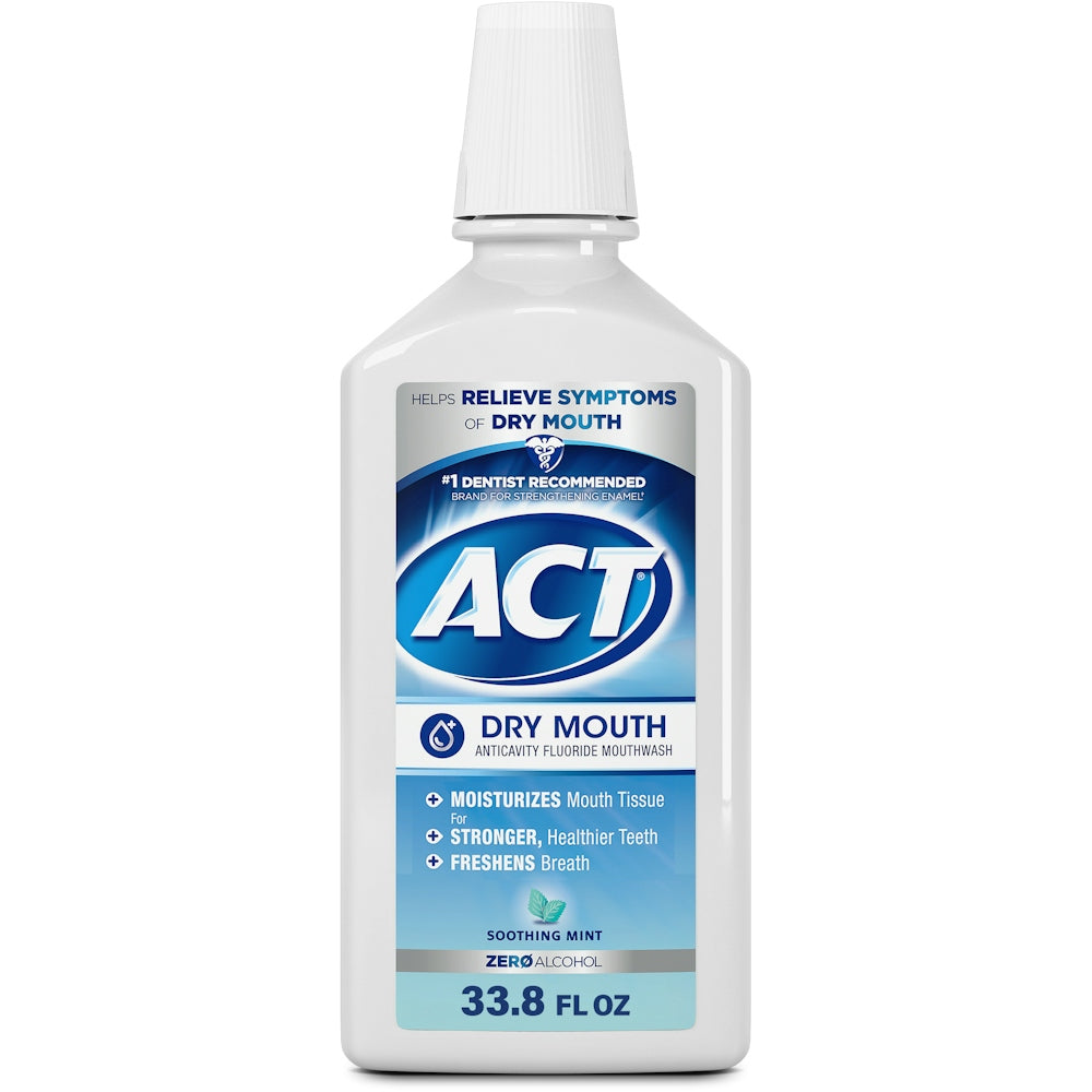 ACT Total Care Dry Mouth Anticavity Fluoride Mouthwash Soothing Mint 33.80 Oz by Pasteur Pharmacy