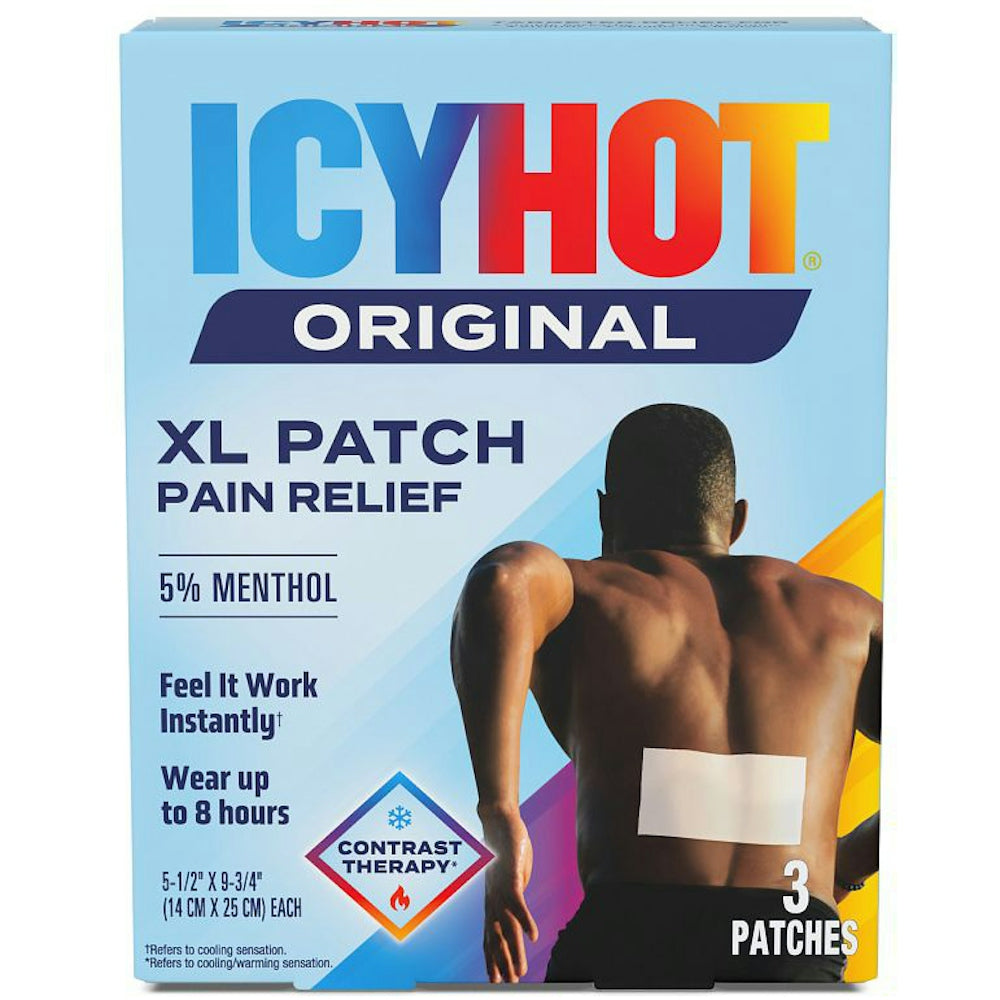 Icy Hot Medicated Patch, Extra Strength, XL Back &amp; Large Areas, 3 Patches by Pasteur Pharmacy