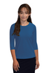 Essential 3/4 Sleeve Modest Crew Neckline Shell - Versatile Layering Top by Kosher Casual USA
