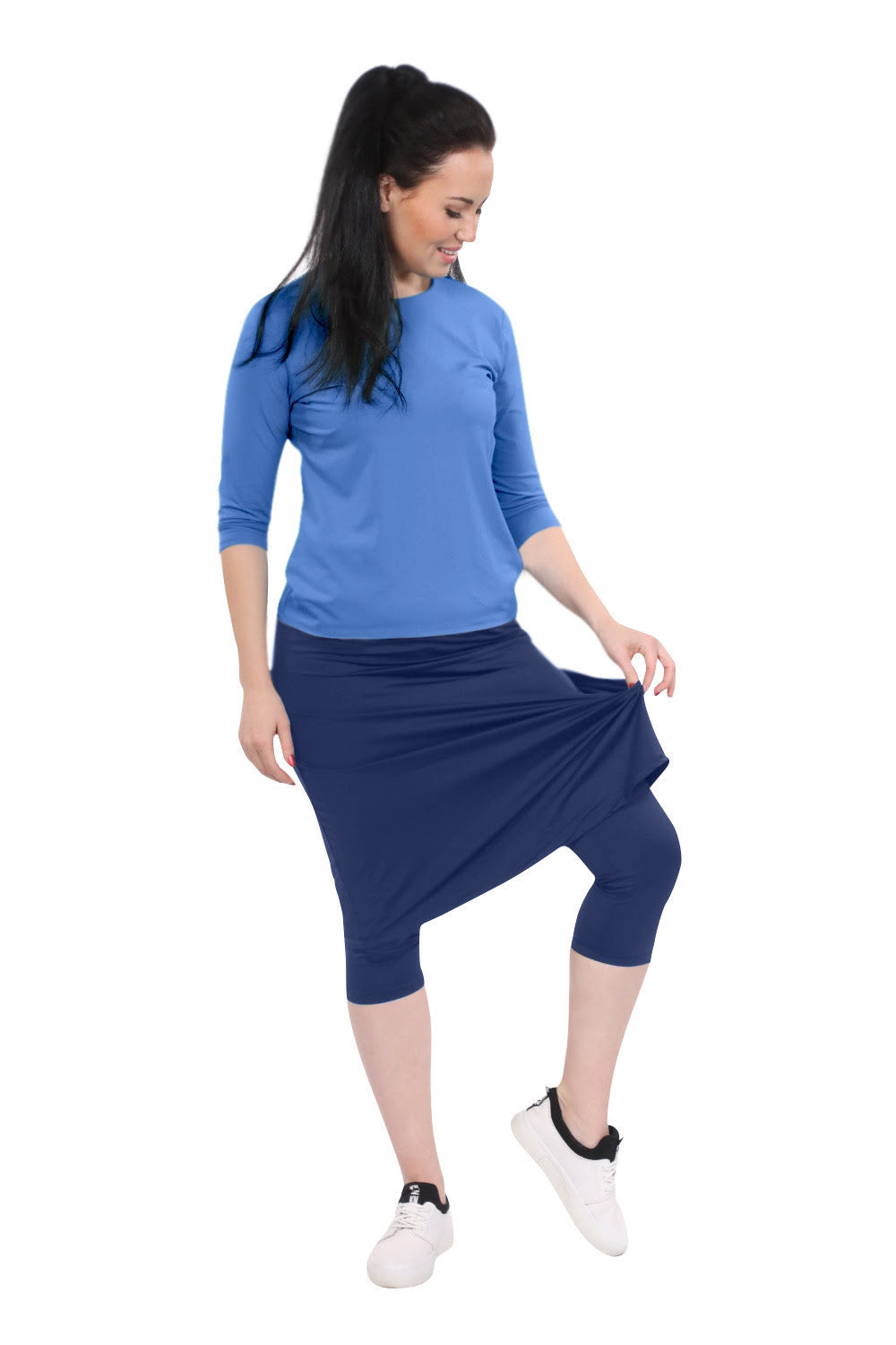 Swim and Sport Skirt with Attached Leggings - Mid-Weight Fabric by Kosher Casual USA