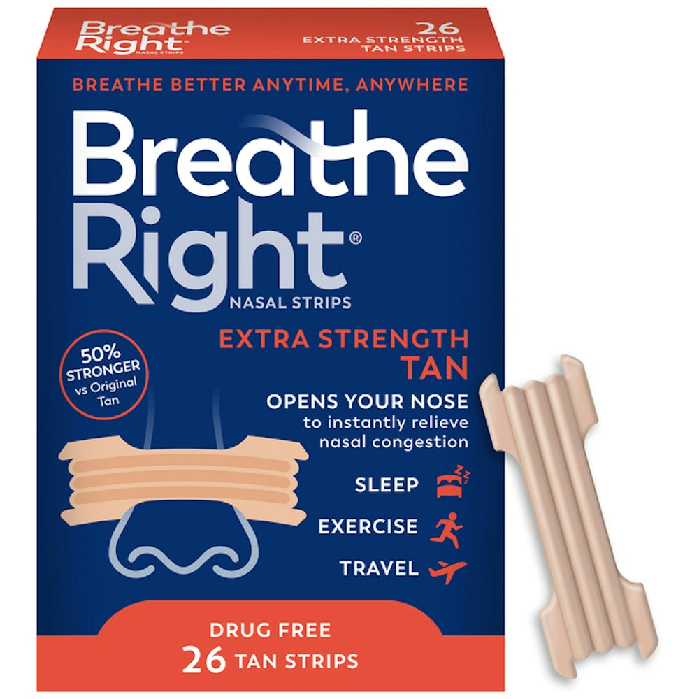 Breathe Right Extra Strength Tan Nasal Strips by Pasteur Pharmacy
