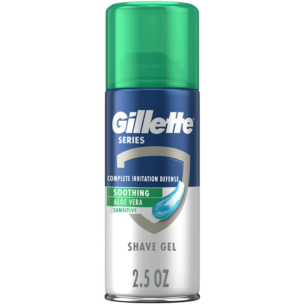 Gillette Series Soothing Shave Gel For Men With Aloe Vera, 2.5oz 
