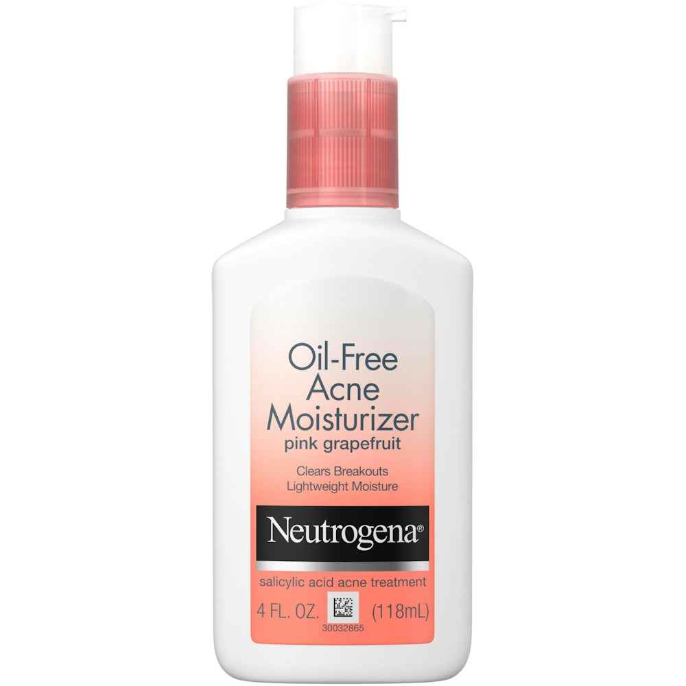 Neutrogena Oil-Free Acne Facial Moisturizer With Salicylic Acid, Pink Grapefruit, 4 Oz