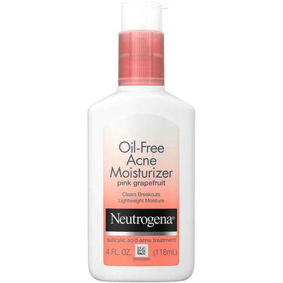 Neutrogena Oil-Free Acne Facial Moisturizer With Salicylic Acid, Pink Grapefruit, 4 Oz