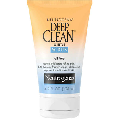 Neutrogena Deep Clean Gentle Daily Facial Scrub, Oil Free Cleanser 4.2 Fl. Oz