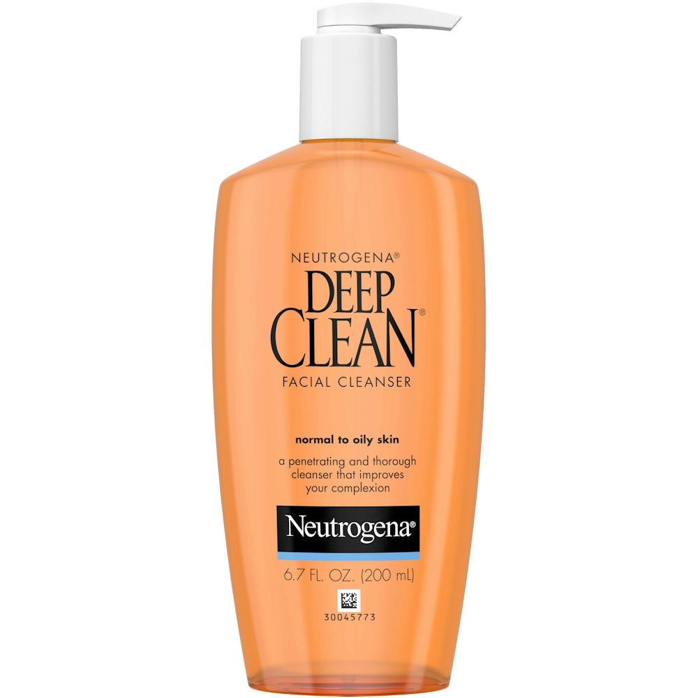 Neutrogena Deep Clean Daily Facial Cleanser With Beta Hydroxy Acid For Normal To Oily Skin, Alcohol-Free, Oil-Free &amp; Non-Comedogenic, 6.7 Fl. Oz by Pasteur Pharmacy