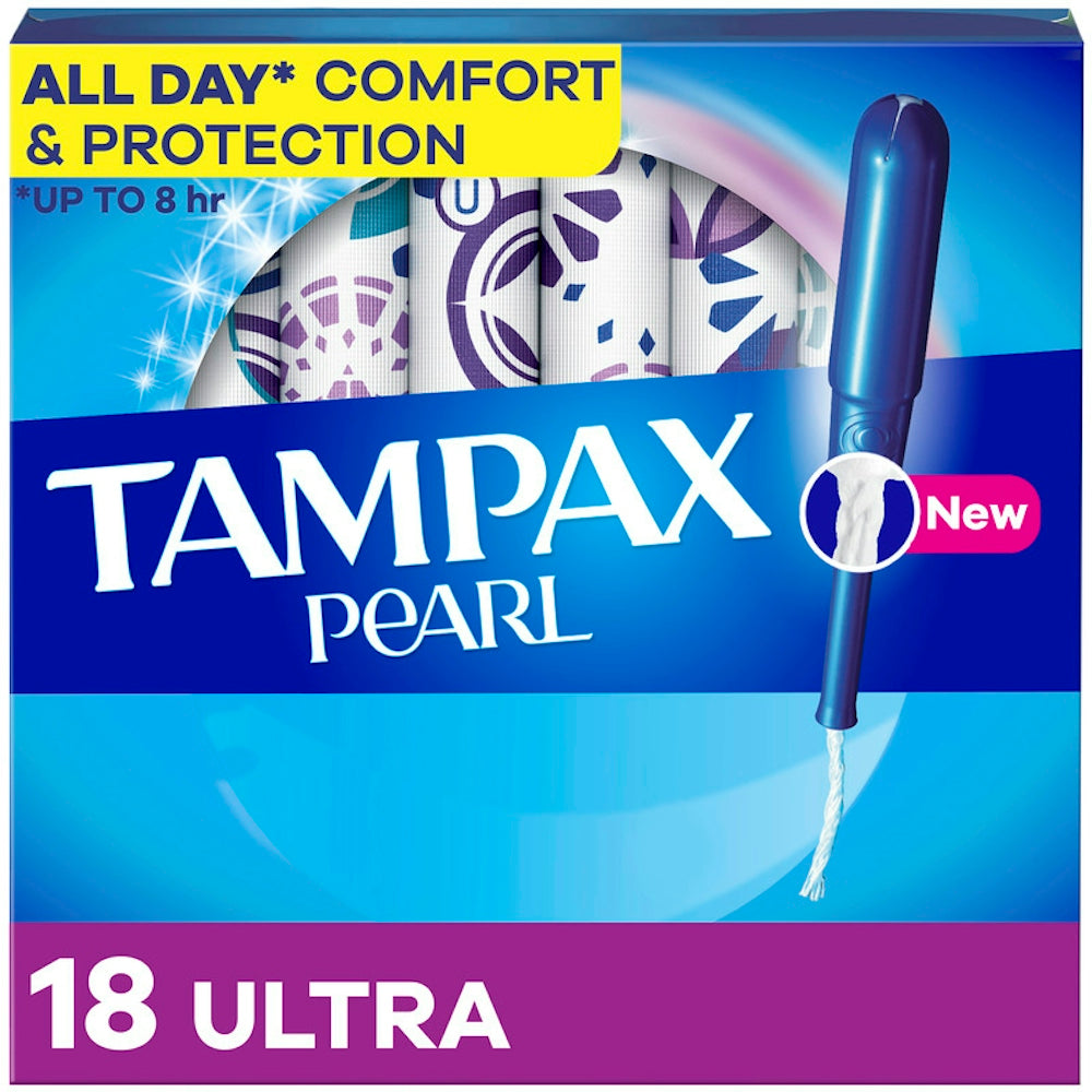 Tampax Pearl Plastic Tampons, Ultra Absorbency, Unscented by Pasteur Pharmacy