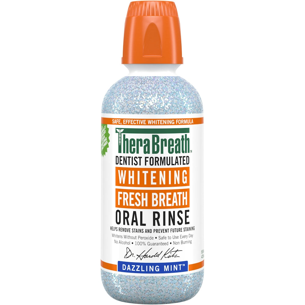 TheraBreath Dazzling Mint Whitening Fresh Oral Rinse 16 Fl Oz by Pasteur Pharmacy