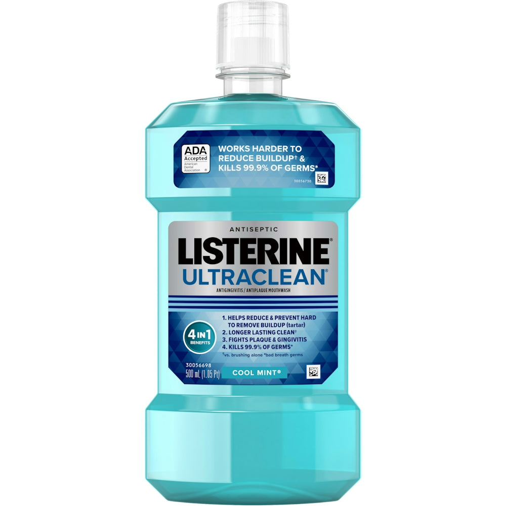 Listerine Ultraclean Antiseptic Mouthwash (Cool Mint - 500 mL) 