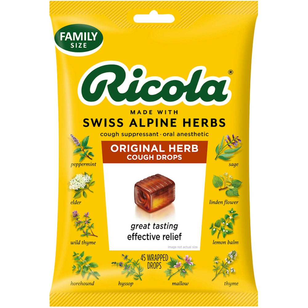Ricola Cough Drops, Original Herb, Family Size by Pasteur Pharmacy