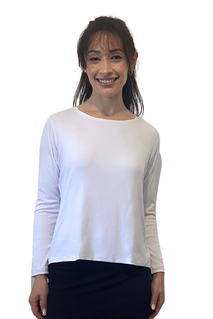 Long Sleeve Relaxed Tunic - Available in Prints &amp; Solids by Kosher Casual USA