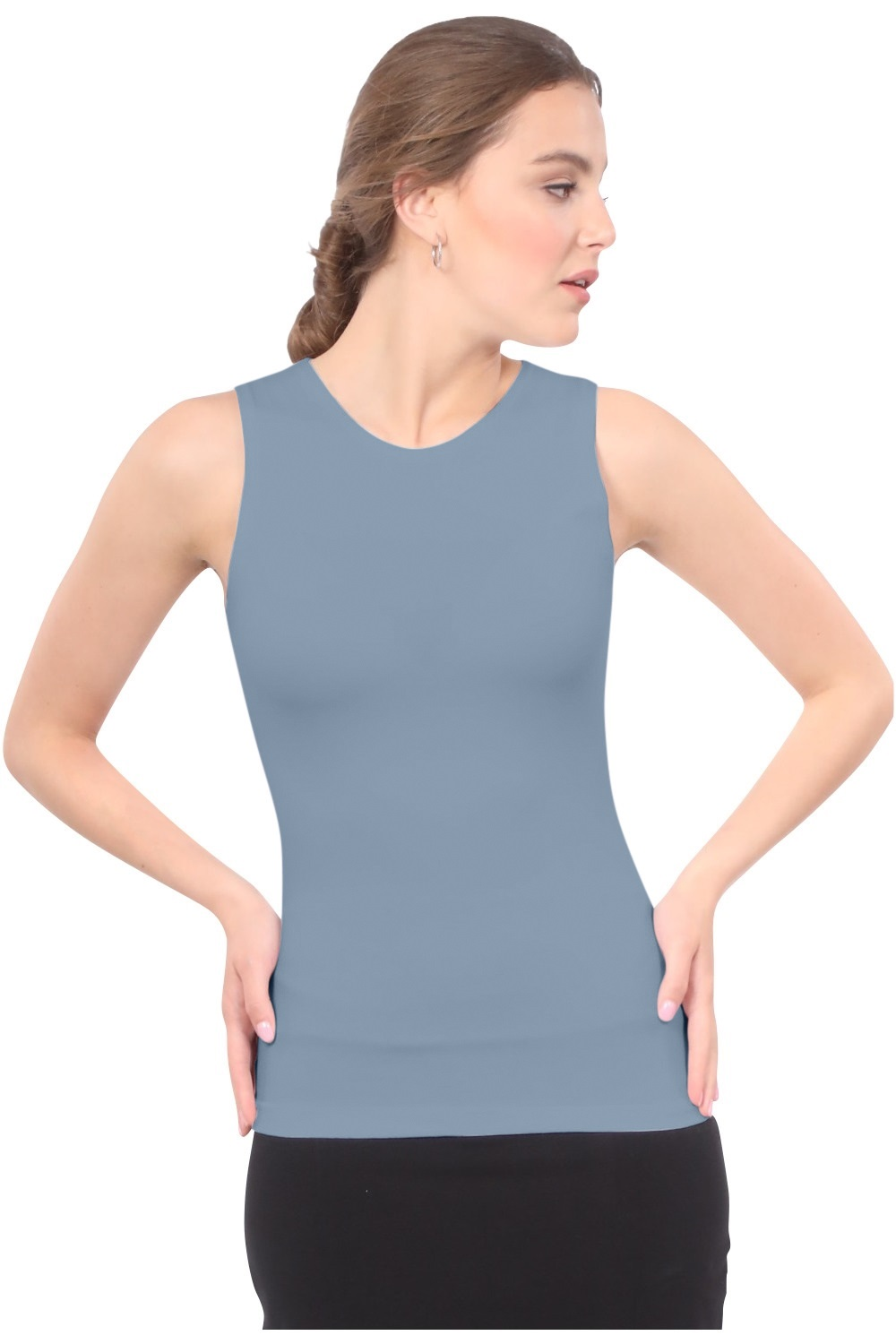 Premium Sleeveless Layering Tank Top with Full Shoulder Coverage by Kosher Casual USA