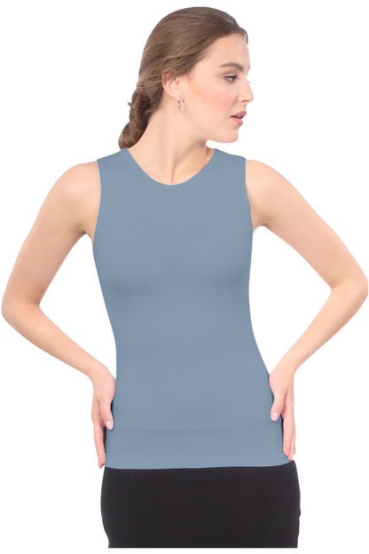 Premium Sleeveless Layering Tank Top with Full Shoulder Coverage by Kosher Casual USA