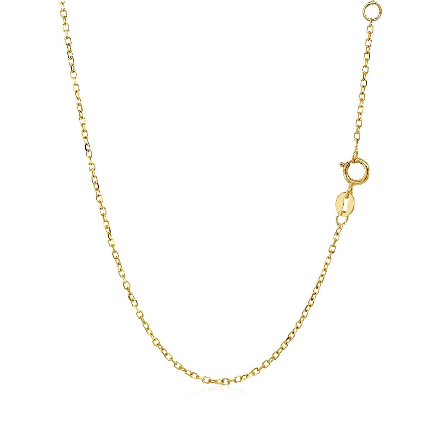 14k Yellow Gold 17 inch Necklace with Round White Topaz  DestGlow