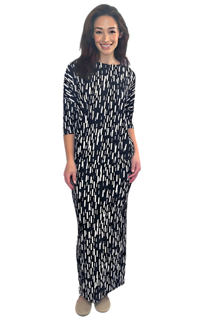 Printed Long Maxi Pencil Skirt in Lightweight Stretch Fabric by Kosher Casual USA