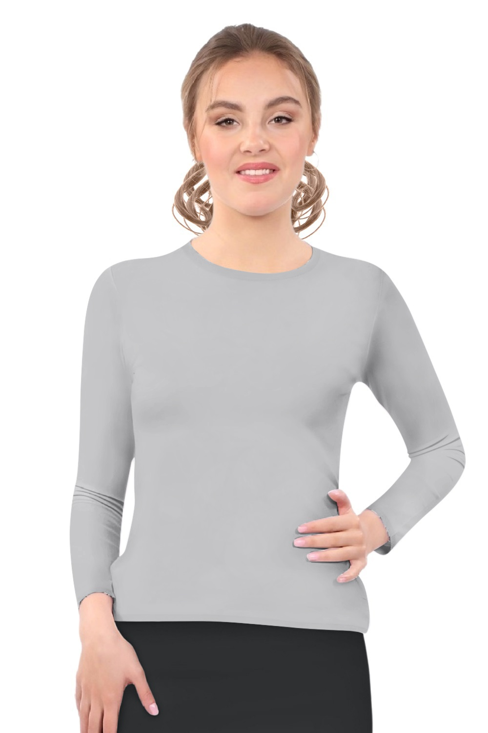 Womens Shell Top Long Sleeve by Kosher Casual USA