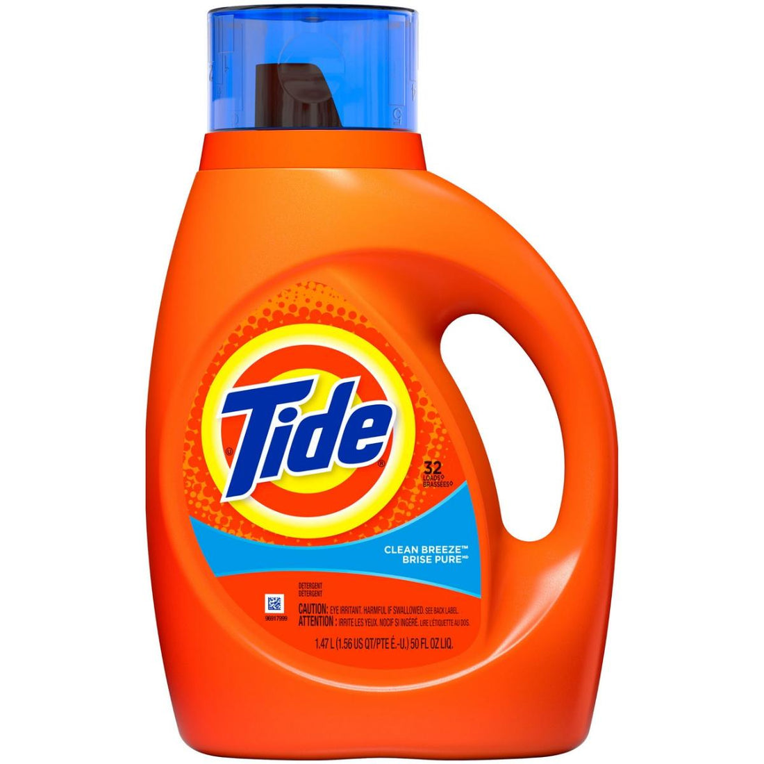 Tide Clean Breeze Scent Liquid Laundry Detergent, 50 Oz, 32 Loads 