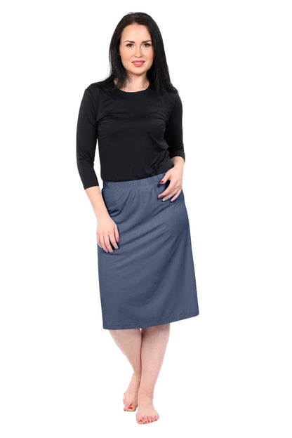 Modest Knee Length Swim, and Sports Skirt with UPF 50+ UV protection by Kosher Casual USA