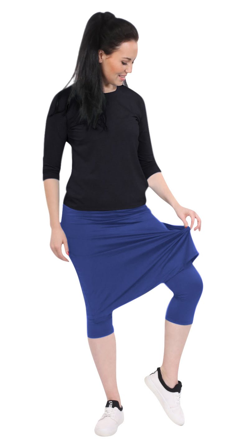 Modest Swim and Sports Midi Skirt with Attached Leggings - UPF 50 Protection by Kosher Casual USA