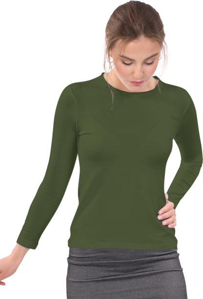 Womens Shell Top Long Sleeve by Kosher Casual USA