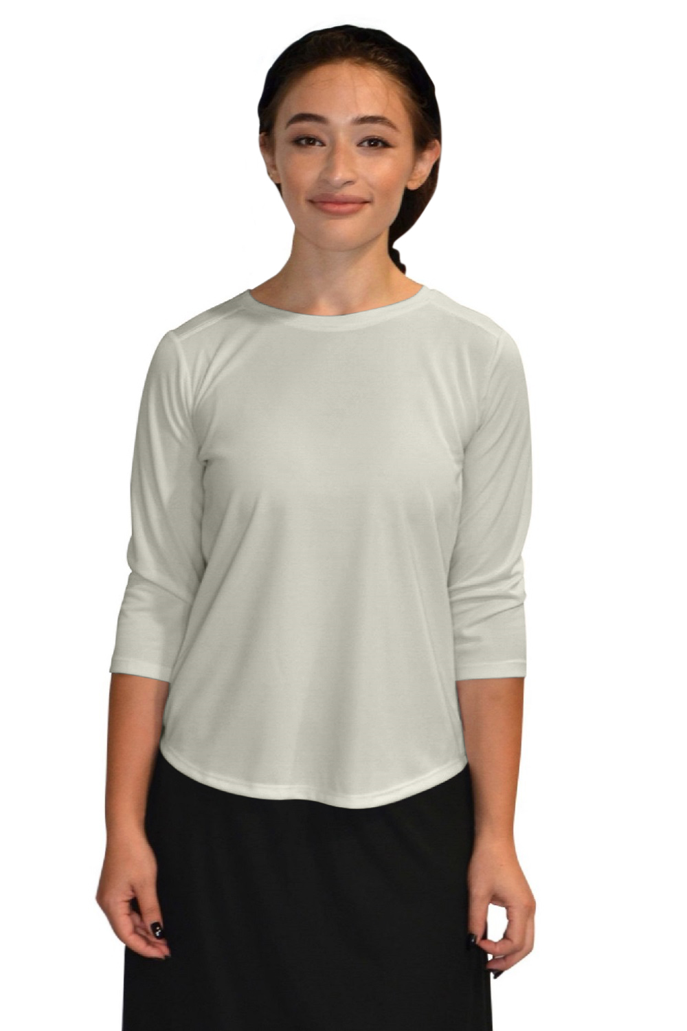 Modest Athletic Moisture-Wicking Performance Top with 3/4 Sleeves by Kosher Casual USA