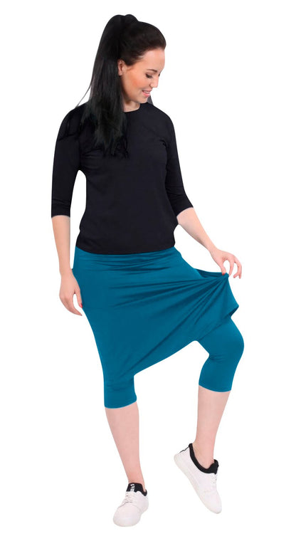 Swim and Sport Skirt with Attached Leggings - Mid-Weight Fabric by Kosher Casual USA