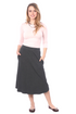 The Perfect A-Line Midi Skirt with Pockets by Kosher Casual USA