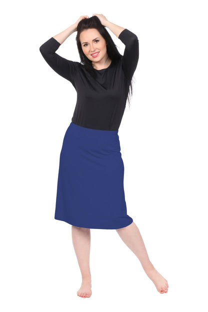 Modest Knee Length Swim, and Sports Skirt with UPF 50+ UV protection by Kosher Casual USA