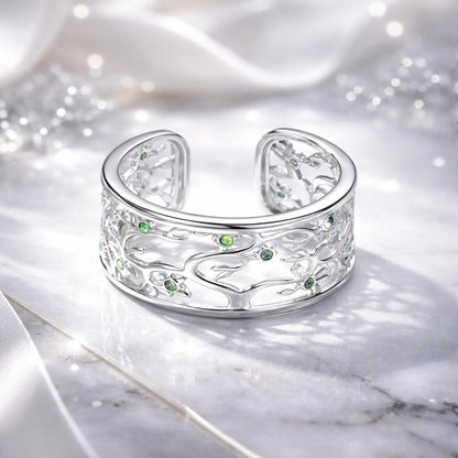 S925 Sterling Silver Pavé Setting CZ Ring by Bids.com