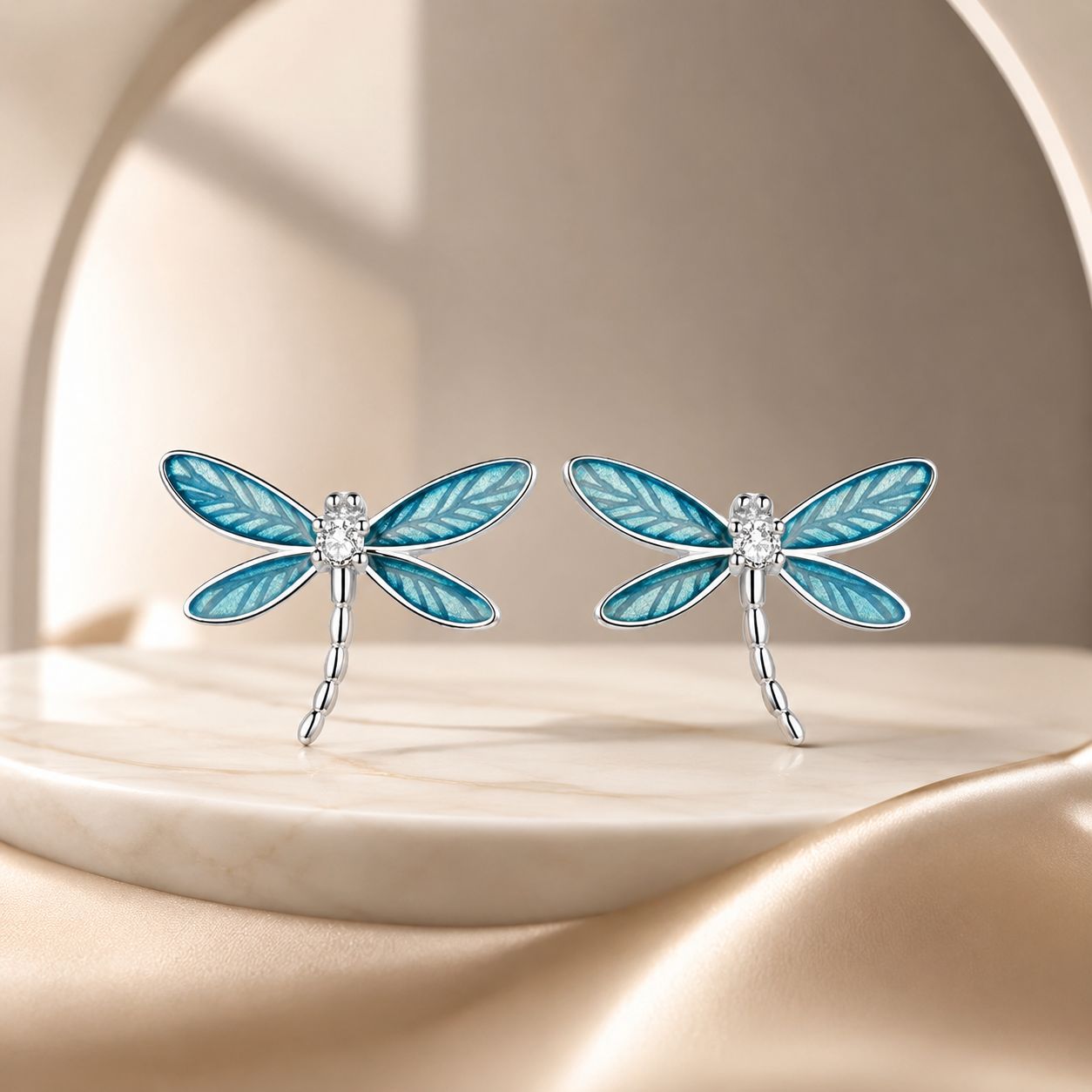 925 Sterling Silver &amp; Platinum Plated Pavé Setting CZ Earrings  DestGlow