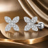 925 Sterling Silver Earrings with Pavé Setting CZ in Elegant Design  DestGlow