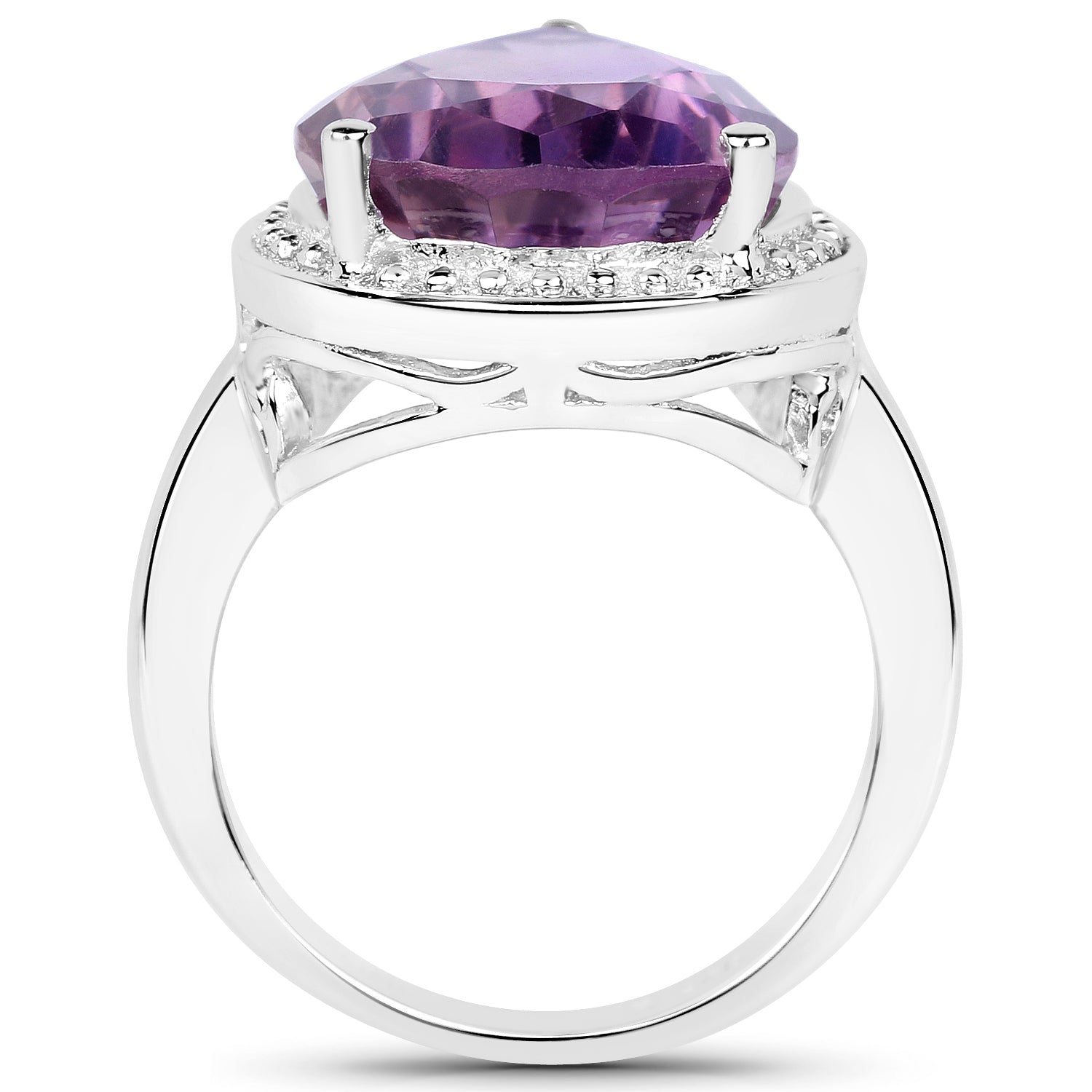 9.00 Carat Genuine Amethyst .925 Sterling Silver Ring by Bids.com