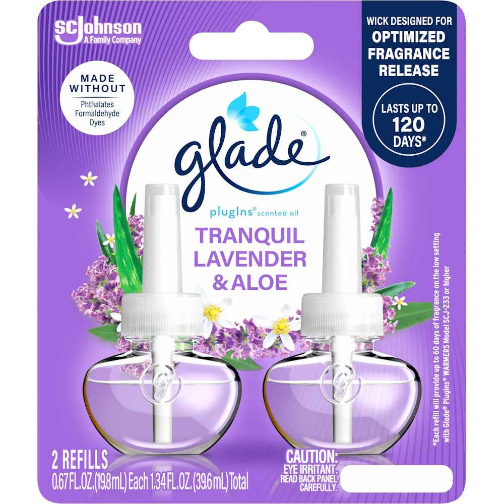Glade PlugIns Tranquil Lavender &amp; Aloe Scented Oil Refills