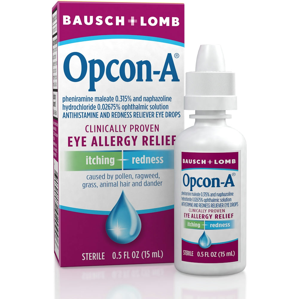Opcon-A Allergy Relief Sterile Eye Drops – Multi-Action Formula, 0.5 Fl Oz - DestGlow