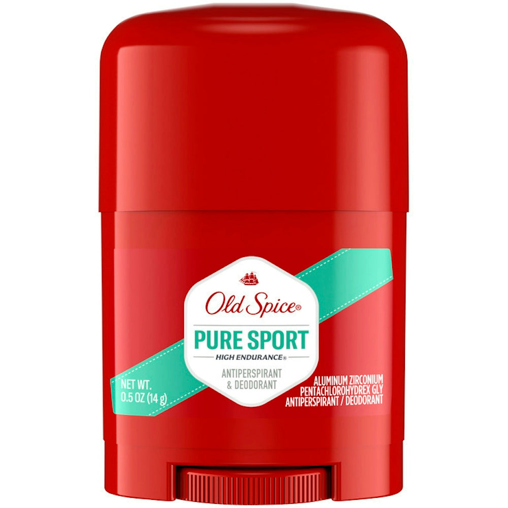 Old Spice High Endurance Pure Sport Antiperspirant Deodorant 6 x 0.5 oz Travel Size by Pasteur Pharmacy