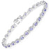 4.59 Carat Genuine Tanzanite .925 Sterling Silver Bracelet  DestGlow