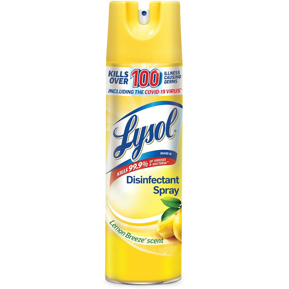 Lysol Disinfectant Spray, Lemon Breeze Scent 19 Oz by Pasteur Pharmacy