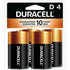 Duracell Coppertop D Batteries - 4 Pack Alkaline Battery