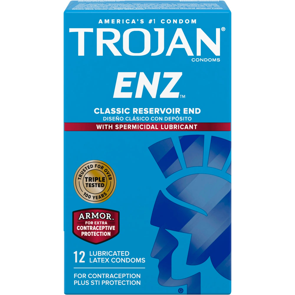 Trojan Spermicidal Lubricated Premium Latex Condoms 