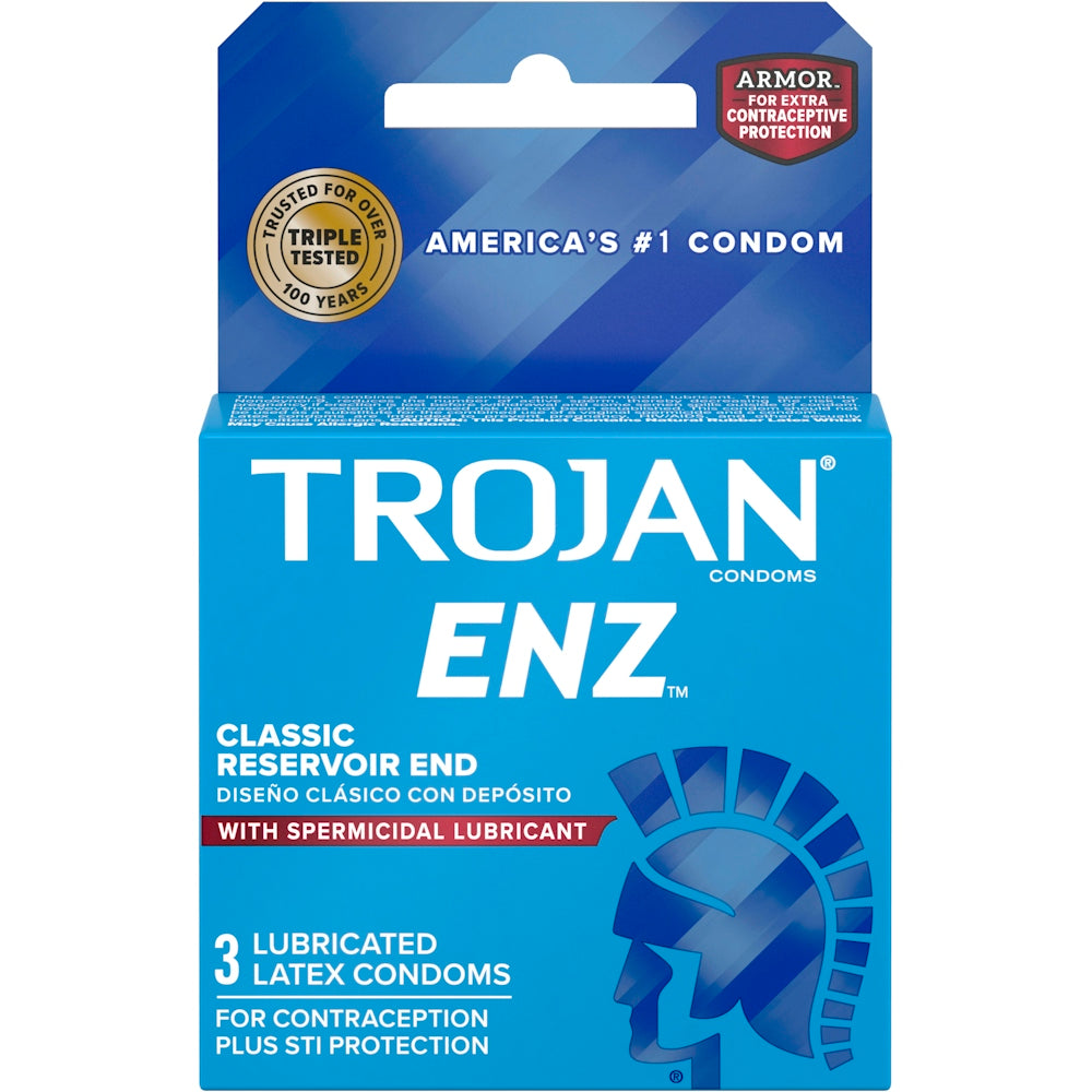 Trojan Enz Condoms Spermicidal Lubricant Latex by Pasteur Pharmacy