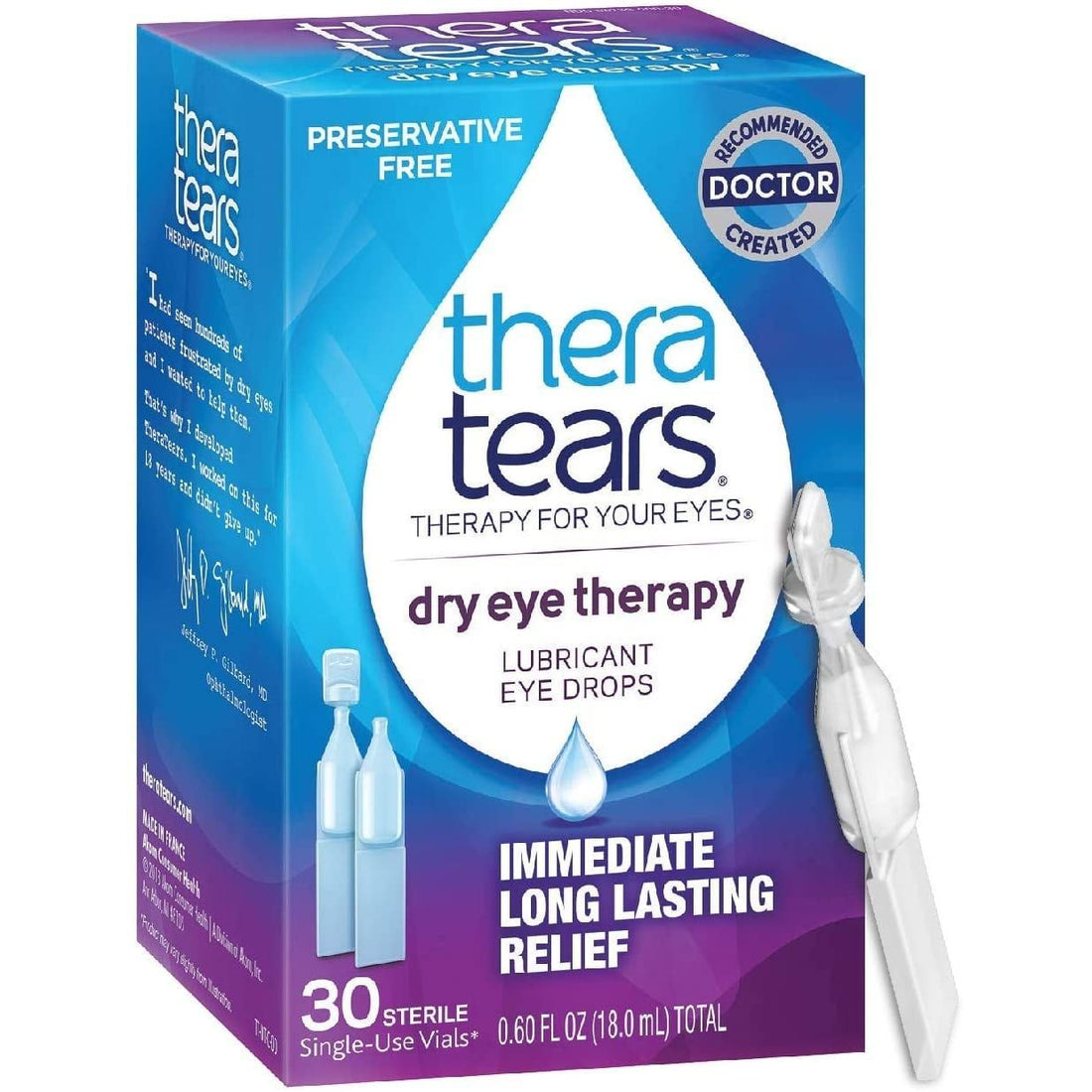 TheraTears Lubricant Eye Drops Dry Therapy - 0.02 Fluid Ounce 
