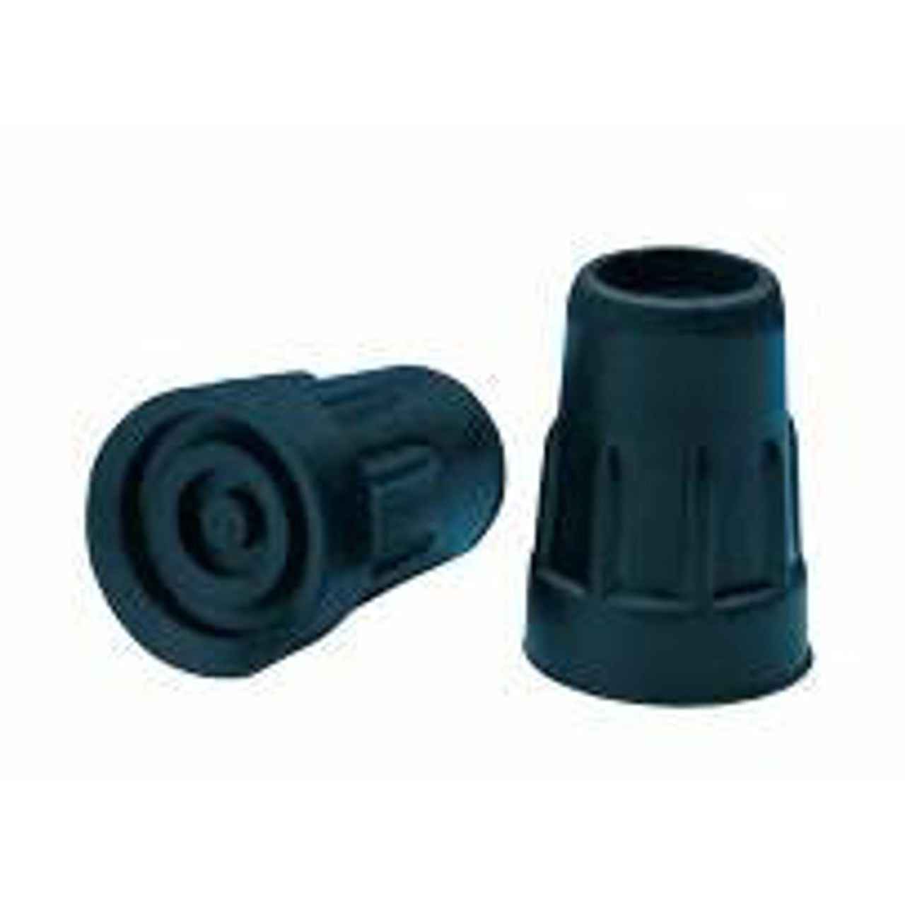 Carex 5/8-Inch Rubber Cane Tips, Black, 1 Pair – Slip-Resistant Replacement Tips for Small Canes