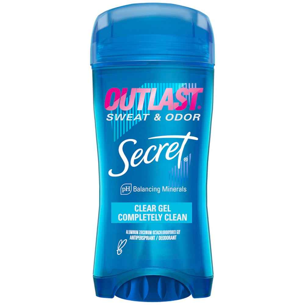 Secret Antiperspirant/Deodorant, Completely Clean, Sweat &amp; Odor, Clear Gel 2.6 Oz