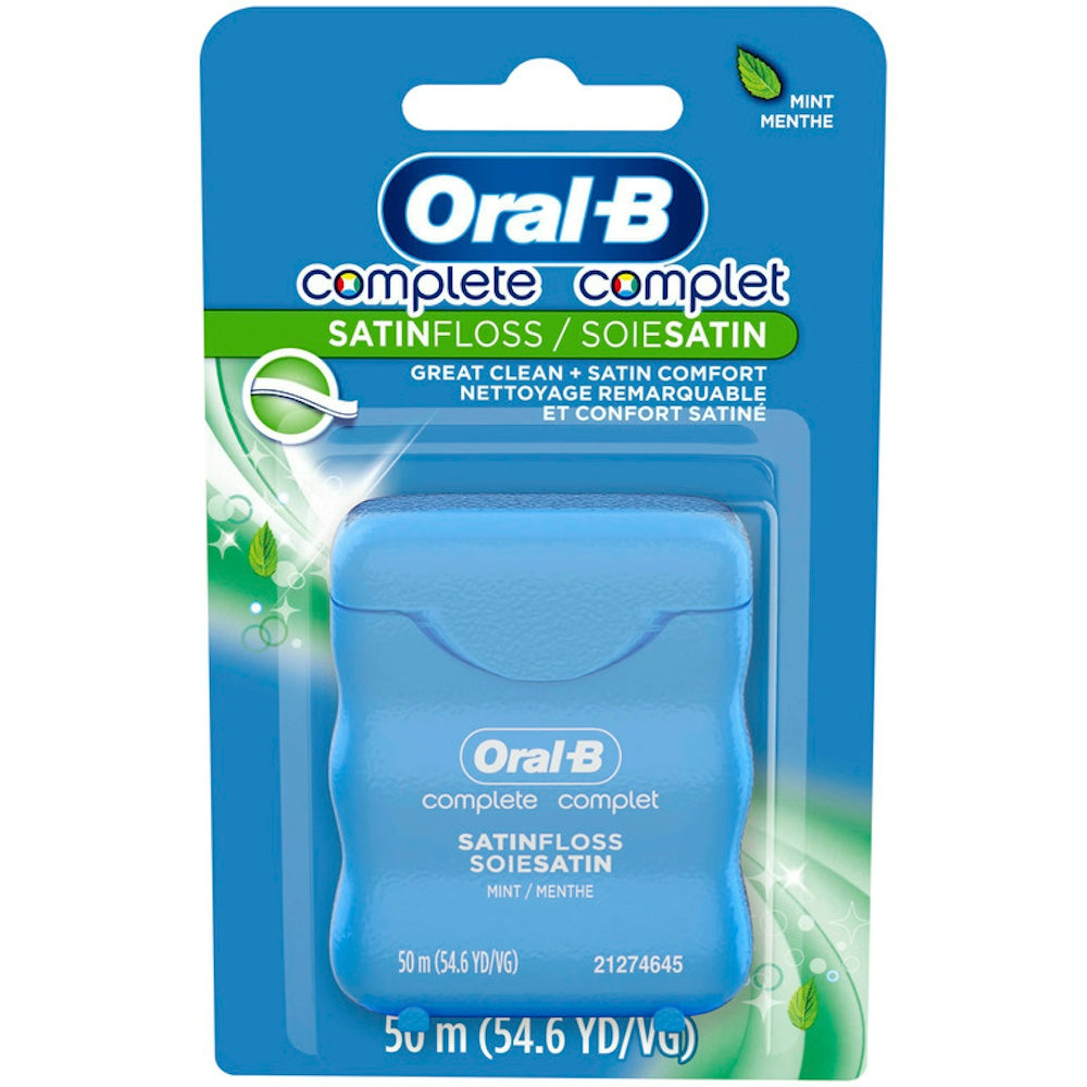 Oral-B® Complete Satin Floss™ – Mint Flavor (50 m / 54.6 yds) by Pasteur Pharmacy