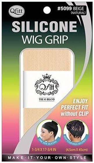 Qfitt EBO Silicone Elastic Wig Grip, Non-Slip, Black 