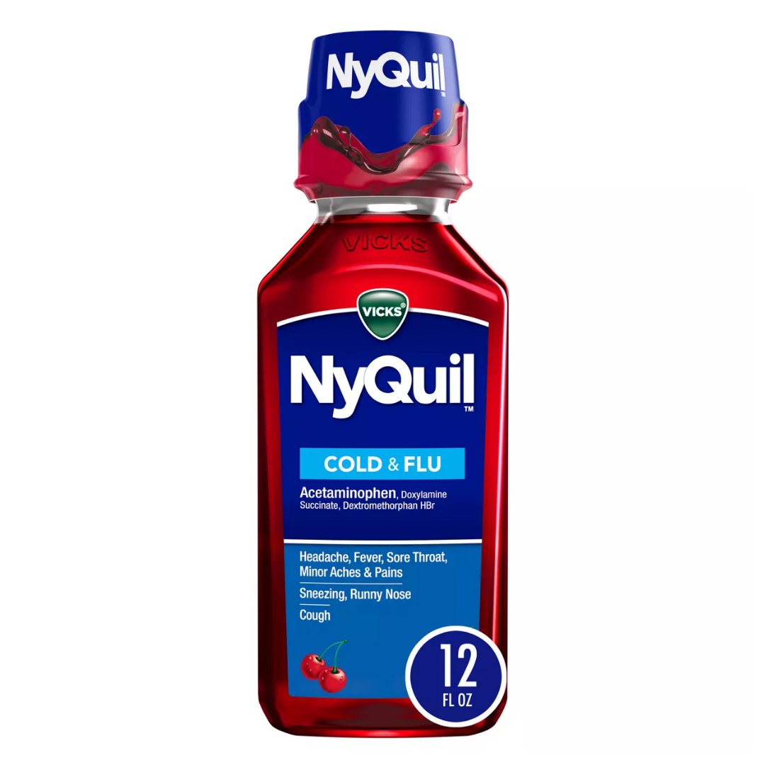 NyQuil Cold &amp; Flu Relief Liquid (12oz) by Farmacias Savia