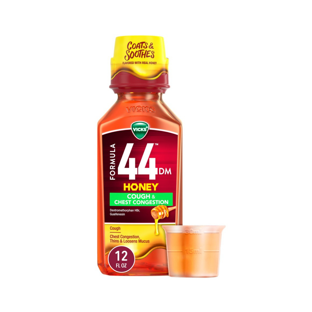 Vicks Formula 44 DM Honey Cough &amp; Chest Congestion (12oz)  DestGlow