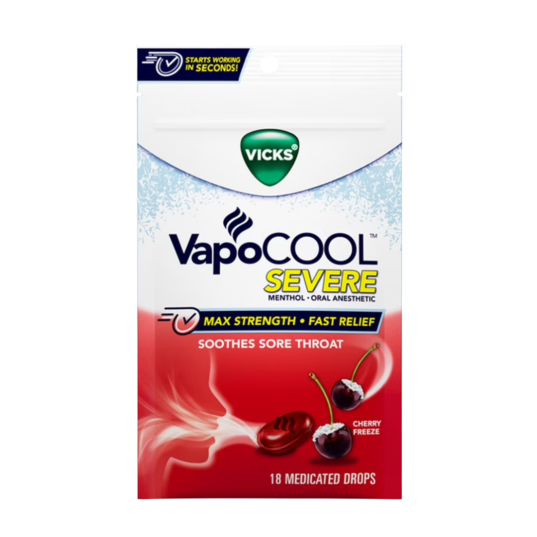 Vicks VapoCOOL Cherry Medicated Drops (18ct)  DestGlow