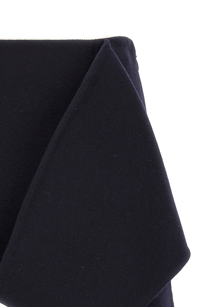 Prada Women Midnight Blue Wool Blend Mini Skirt by Luosophy